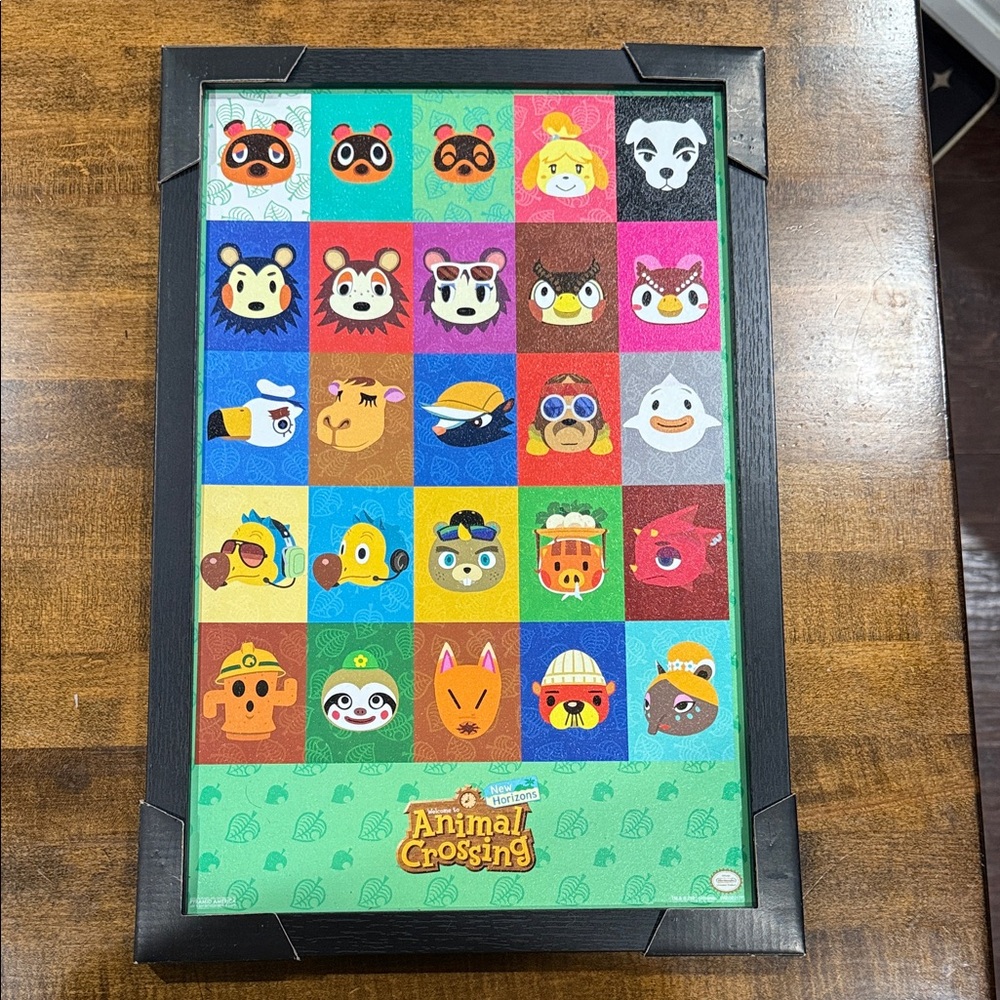 Animal Crossing Picture with Black Frame